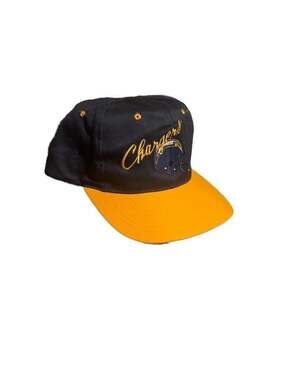Vintage 90s San Diego Chargers AJD Script Logo Snapback Hat, One Size